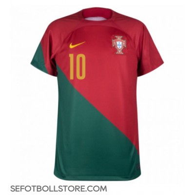 Portugal Bernardo Silva #10 Replika Hemmatröja VM 2022 Kortärmad